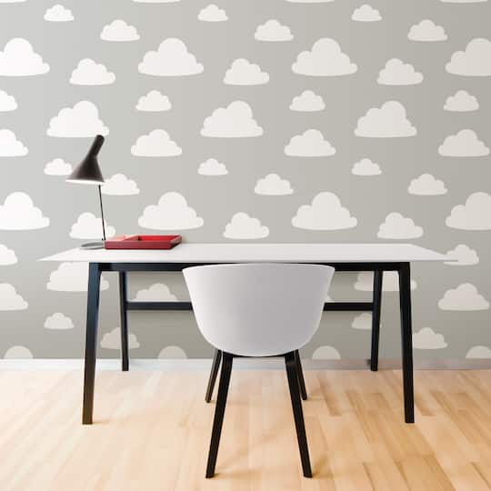 NuWallpaper Clouds Gray Peel & Stick Wallpaper